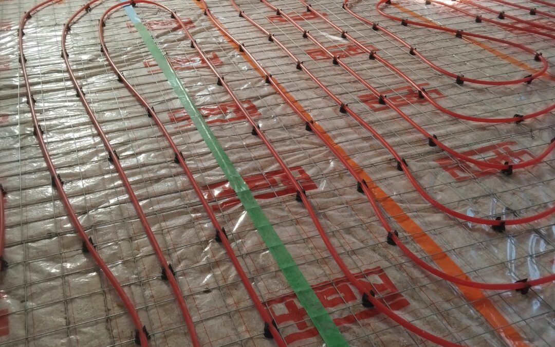 Installation d'un plancher chauffant à Serralongue