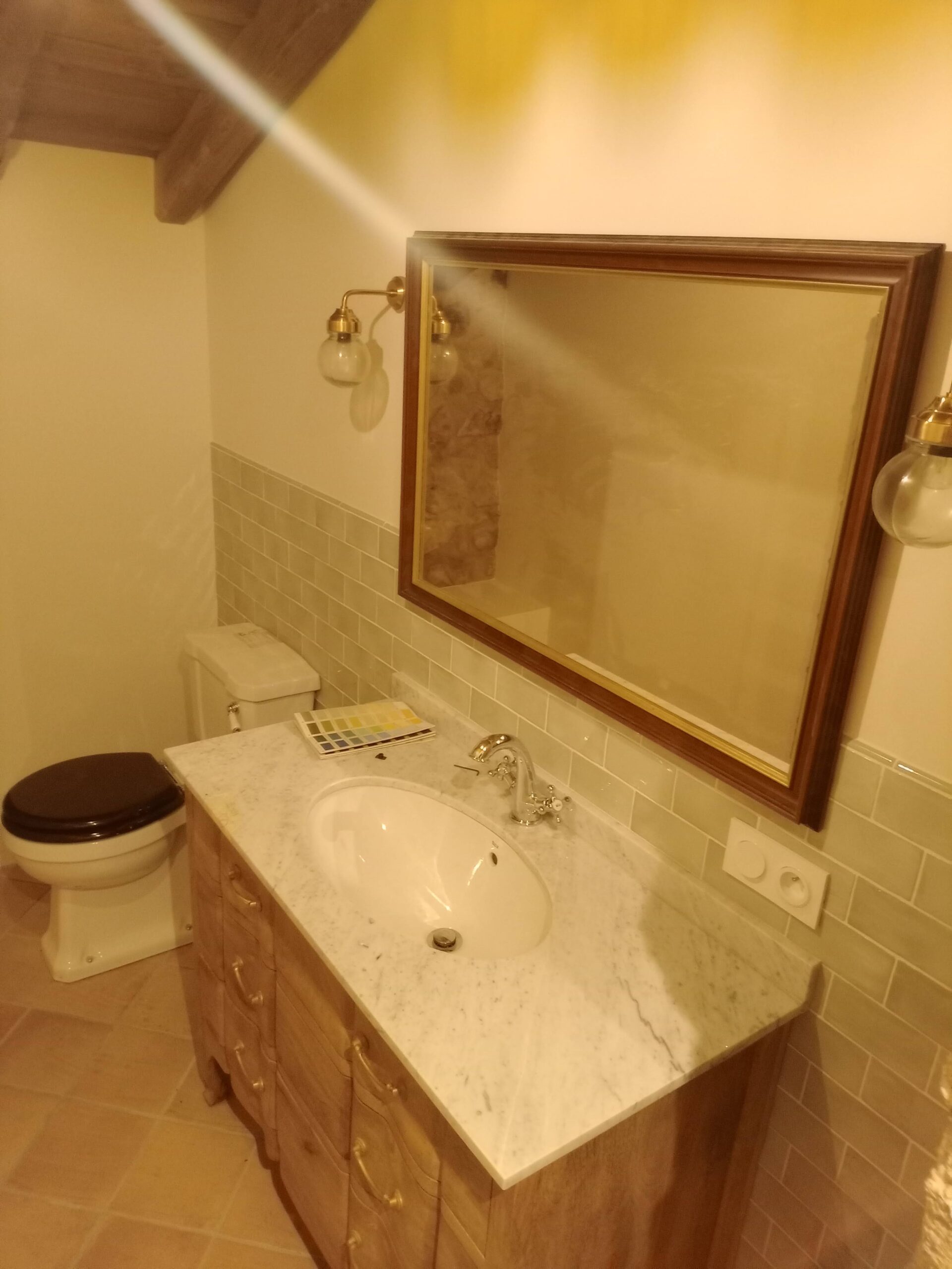 Rénovation de salles de bains dans un mas à Saint-Laurent de Cerdans