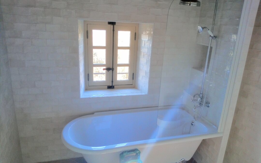 Rénovation de salles de bains dans un mas à Saint-Laurent de Cerdans